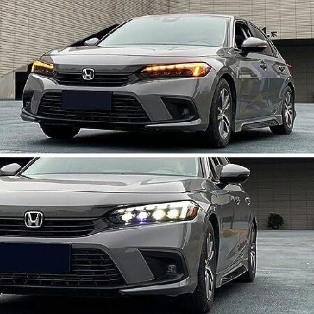 glistuning ヘッドライト 2022 2023 2024 ホンダ シビック 11th GEN 