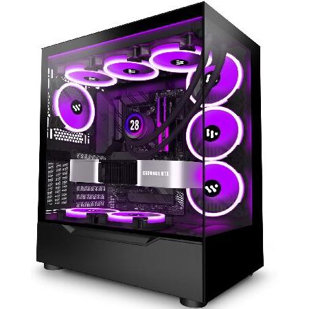 pcケース cpuファン　グラボセット Amazon.co.jp: Pixbyto MATX PCケース ARGBファン6個付き パノラマ強化