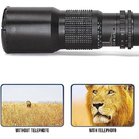 Canon Eos 2000d Teleobiettivo 2x Per Canon EOS Rebel (XS, XT, T3, T3i, T4i) - Compatibile Con Obiettivo 18-55mm, Montatura 58mm Canon Ftb Ql - Foto 3