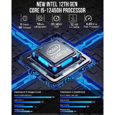 ミニPC GMKtec Intel Core i5-12450H 16GB+512GB Amazon.com: GMKtec Mini PC Intel i5-12450H(Turbo 4.4 GHz