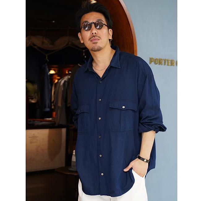 ポータークラシック Porter Classic ロールアップヴィンテージガーゼシャツ ROLL UP VINTAGE GAUZE SHIRT PC-016-2210｜womanremix｜15