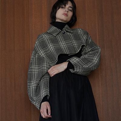 CLANE ROUND SLEEVE SHORT JACKET