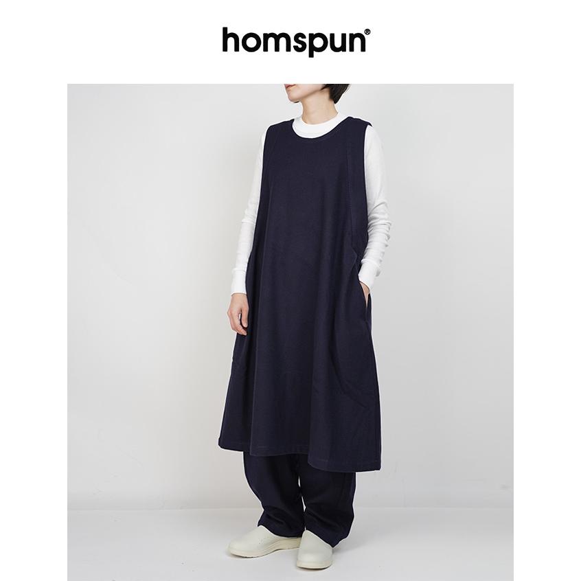 homspun homspun(ホームスパン) パウダーフラノ ノースリーブOP homspun homspun(ホームスパン) パウダーフラノ ノースリーブOP