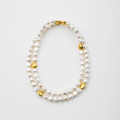preek パールとゴールドのネックレス Preek PREEK(プリーク) BAROQUE PEARL DOUBLE NECKLACE バロック