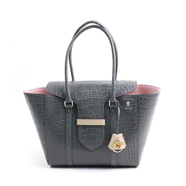 ADMJ エーディーエムジェイ CROCOEMBOSSING BEE MOTIF  TOTEBAG 25cm 牛革/クロコ型押し ミツバチモチーフ付 ベルトアクセント トートバッグ 20SS01012｜womanremix｜15