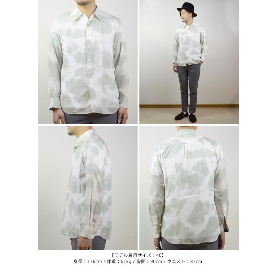 soe shirts ソーイシャツ UNLEVEL DYEING BROAD CLOTH L/S REGULAR COLLAR ムラ染めブロードクロスロングスリーブレギュラーカラーシャツ 2161-81-021