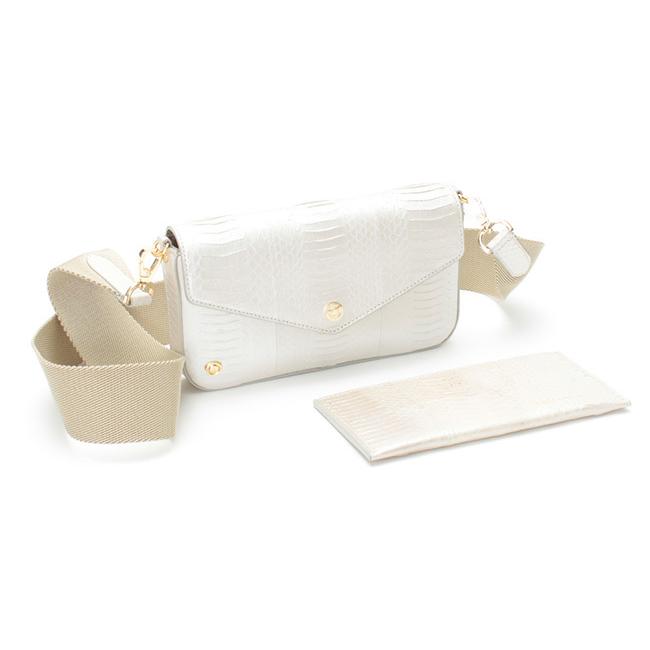 (ポイント10倍) ADMJ エーディーエムジェイ SNAKELEATHER　CLUTCH SHOULDERBAG with SLIM WALLET スネークレザー スリムウォレット付　22SS01011の画像