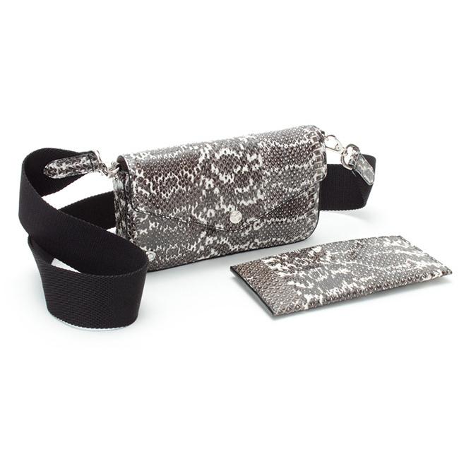 (ポイント10倍) ADMJ エーディーエムジェイ SNAKELEATHER　CLUTCH SHOULDERBAG with SLIM WALLET スネークレザー スリムウォレット付　22SS01011の画像