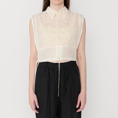 JANESMITH（ジェーンスミス） LINEN MESH EMBROIDERY SHIRT BIBS