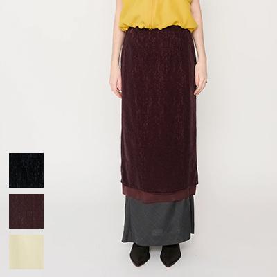 ジェーンスミス レース スカート JANESMITH（ジェーンスミス） FLOCKY LACE LAYERED SKIRT フロッキー