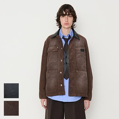 JANESMITH（ジェーンスミス） 8W COTTON CORDUROY LEATHER COLLAR