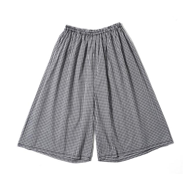 homspun ホームスパン 80/1ギンガム&無地 ギャザーパンツ 3388 homspun ホームスパン 80/1ギンガム&無地 ギャザーパンツ 3388