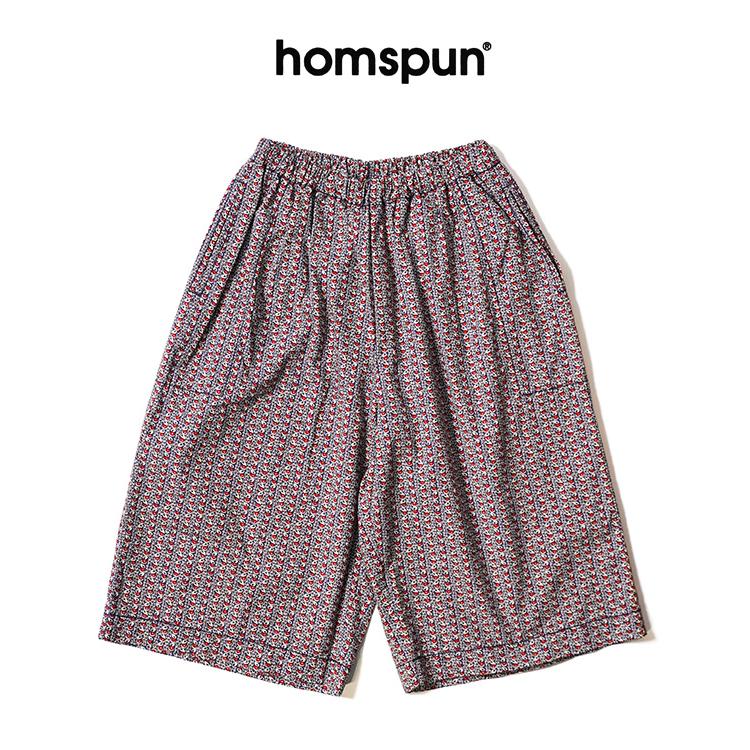 homspun（ホームスパン） ダンプ小花プリントハーフパンツ 3394 : rish