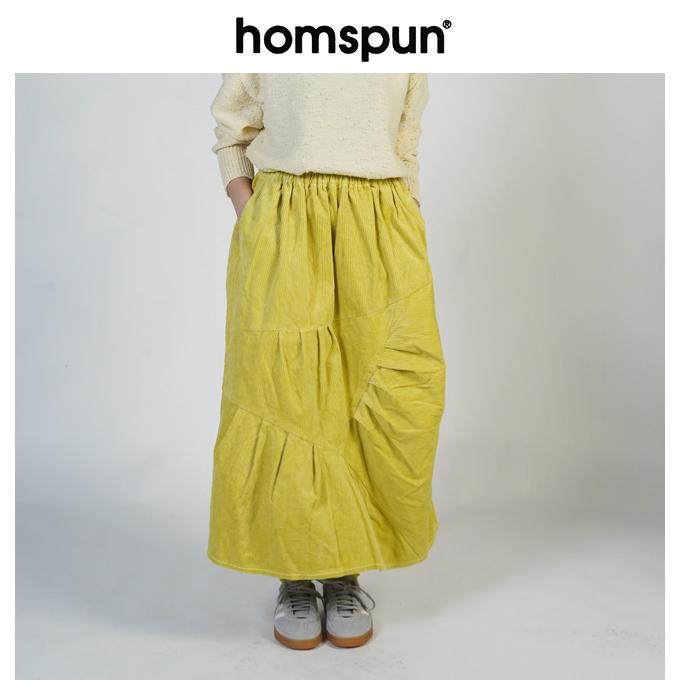 homspun（ホームスパン） コーデュロイ 切替スカート 4509 : rish