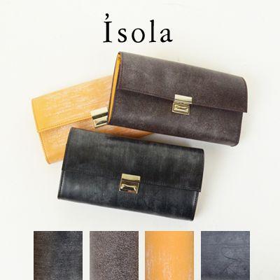 アイソラ Isola ギャルソンウォレット ブライドルレザー レディース