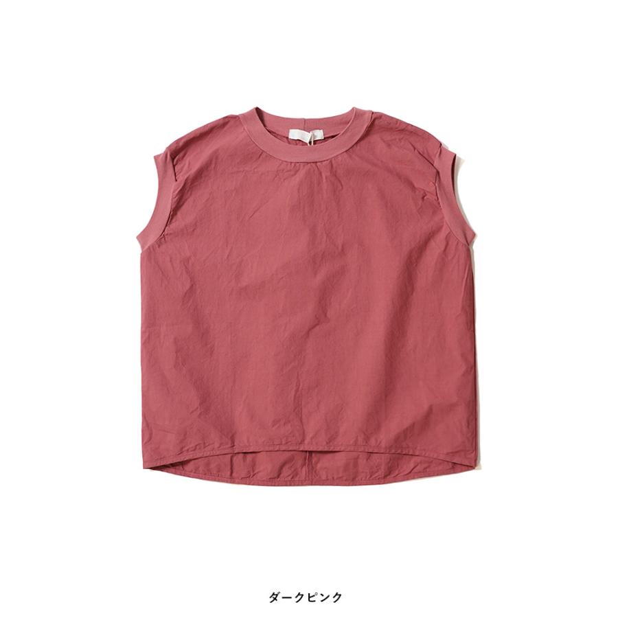 homspun（ホームスパン） コンパクトウェザー ノースリーブブラウス 