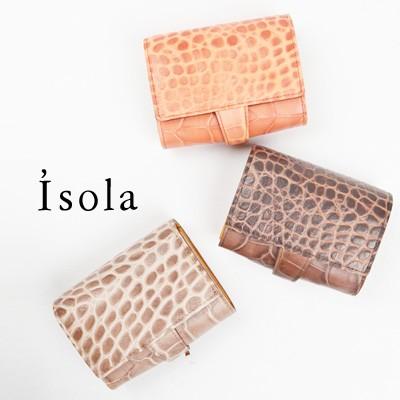 未使用 isolaアイソラ 財布 ジャバラ コロコロ クロコ 美品 二つ折り 楽天市場】【 isola公式 】 財布 コンパクト財布 レディース ジャバラ