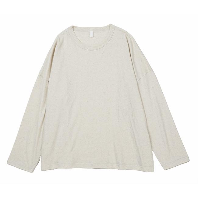 homspun(ホームスパン) コットンリネン天竺 長袖 Tシャツ　6532