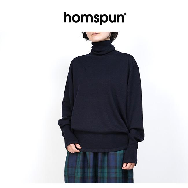 homspun（ホームスパン） 梳毛 タートルネックニット 232-7900 : rish