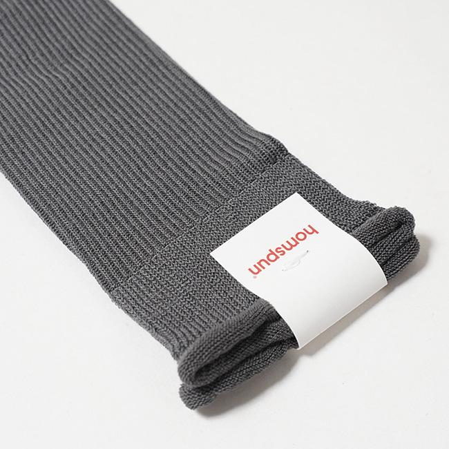 homspun（ホームスパン） シルケットコットンハイソックス 8286 : rish