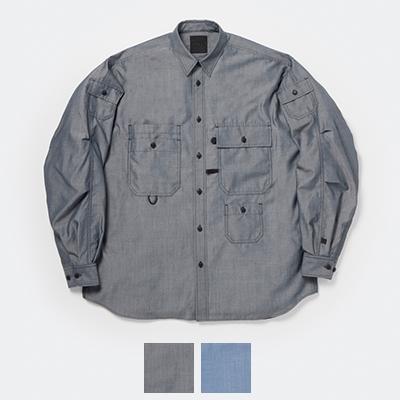 DAIWA フライポケットシャツ DAIWA PIER39（ダイワ ピア39） TECH MULTI POCKET CHAMBRAY SHIRT L/S