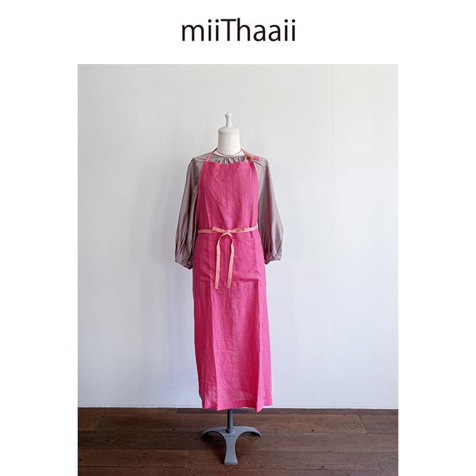 miiThaaii ミーターイー リネン アリシャ エプロン RUBY FJA001-218