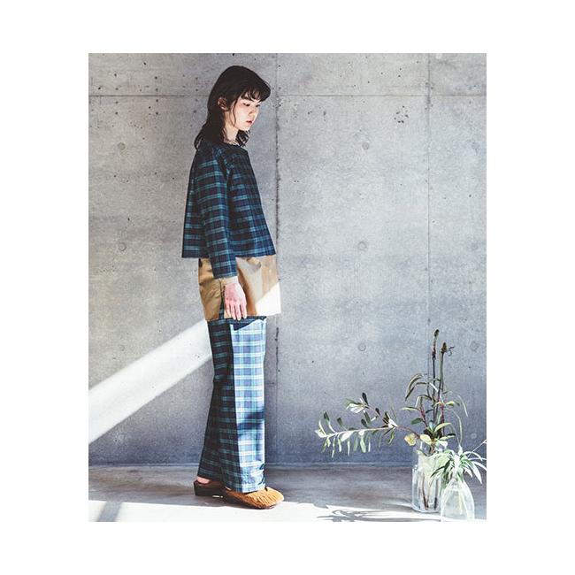 miiThaaii ミーターイー ディプティ タイ付きブラウス TARTAN CHECK