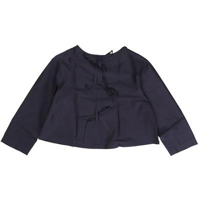 miiThaaii ミーターイー ディプティ タイ付きブラウス NAVY ニュイ 