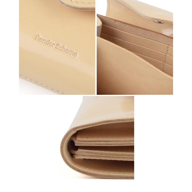 Hender Scheme / patent longwallet ナチュラル Hender Scheme（エンダースキーマ） ロングウォレット パテントレザー