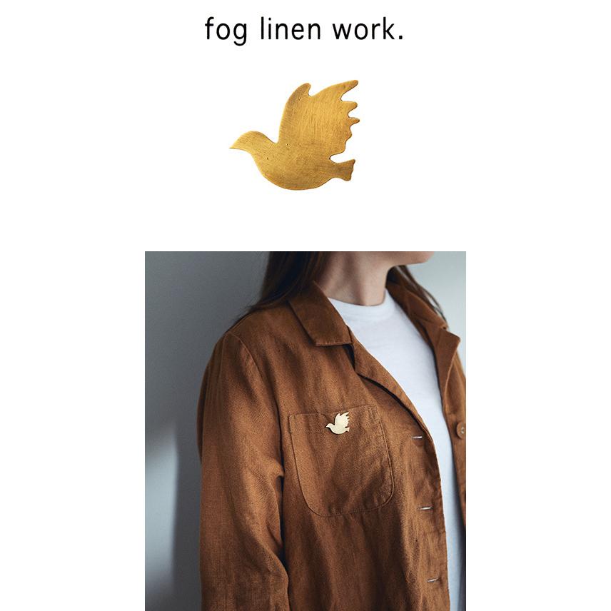 fog linen work（フォグリネンワーク） BIRD BRASS BROOCH THRUSH