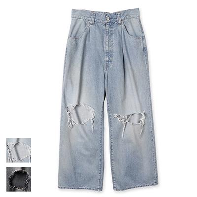 JieDa JieDa(ジエダ) DAMAGE ONE TUCK WIDE STRAIGHT DENIM JieDa JieDa(ジエダ) DAMAGE ONE TUCK WIDE STRAIGHT DENIM