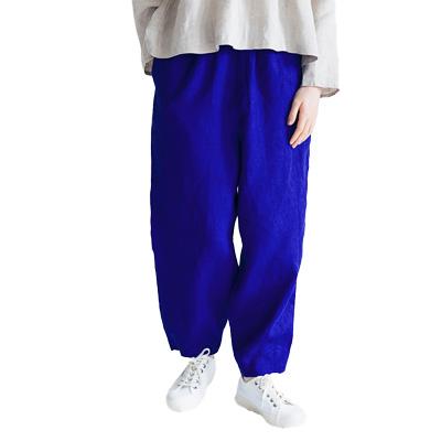 フォグリネンワーク　ソリンヌパンツ　ブルーアドリアティック fog linen work（フォグリネンワーク） SOLINE PANTS BLEU ADRIATIQUE