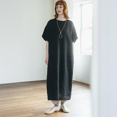 fog linen work（フォグリネンワーク） マーリア ワンピース ブラック