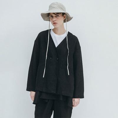 fog linen work（フォグリネンワーク） コーラ ノーカラージャケット