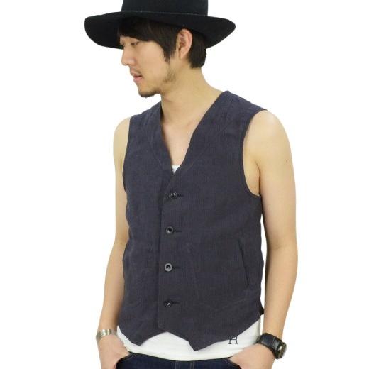 ヒューミス HUMIS EASY NO COLLOR VEST リネンベスト M-VE301 