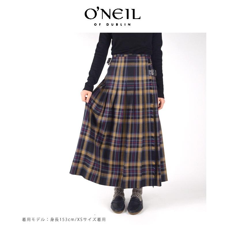 O'NEIL OF DUBLIN(オニールオブダブリン) プリーツラップスカート/巻き