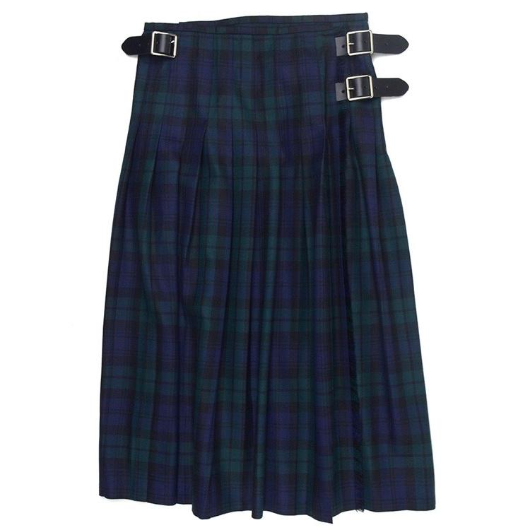 オニールオブダブリン　プリーツラップスカート O'NEIL OF DUBLIN オニールオブダブリン)LOW WAIST PLEATS WRAP SKIRT