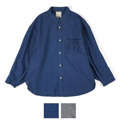 refomed refomed(リフォメッド) WRIST PATCH WIDE SHIRT CHAMBRAY 