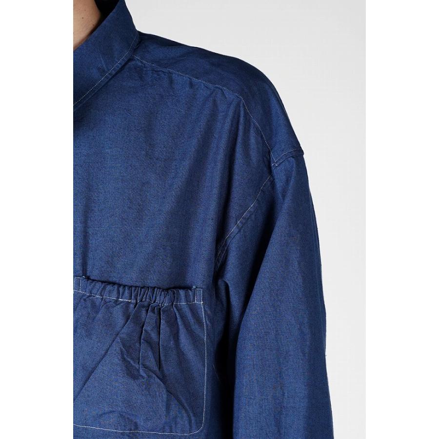 refomed refomed(リフォメッド) WRIST PATCH WIDE SHIRT CHAMBRAY 