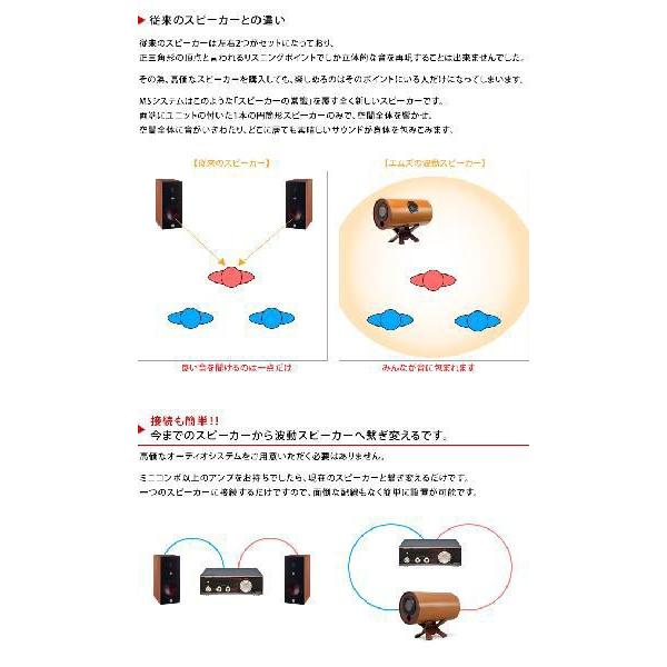 M'S System エムズシステム 波動スピーカー RS0802-W ウォルナット