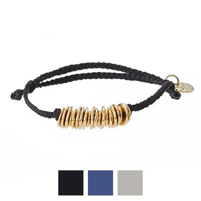 XOLO XOLO(ショロ) Piece Silk Code Bracelet -Gold- ピース シルク 