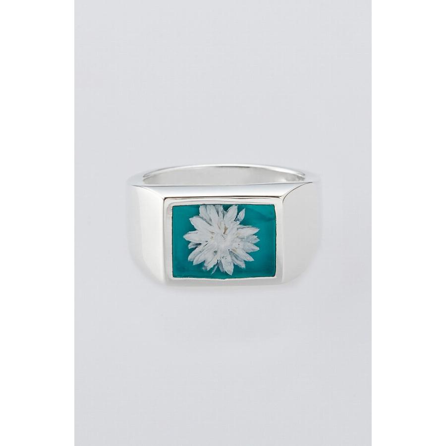 XOLO XOLO(ショロ) Signet Ring with Teal Flower シグネットリング
