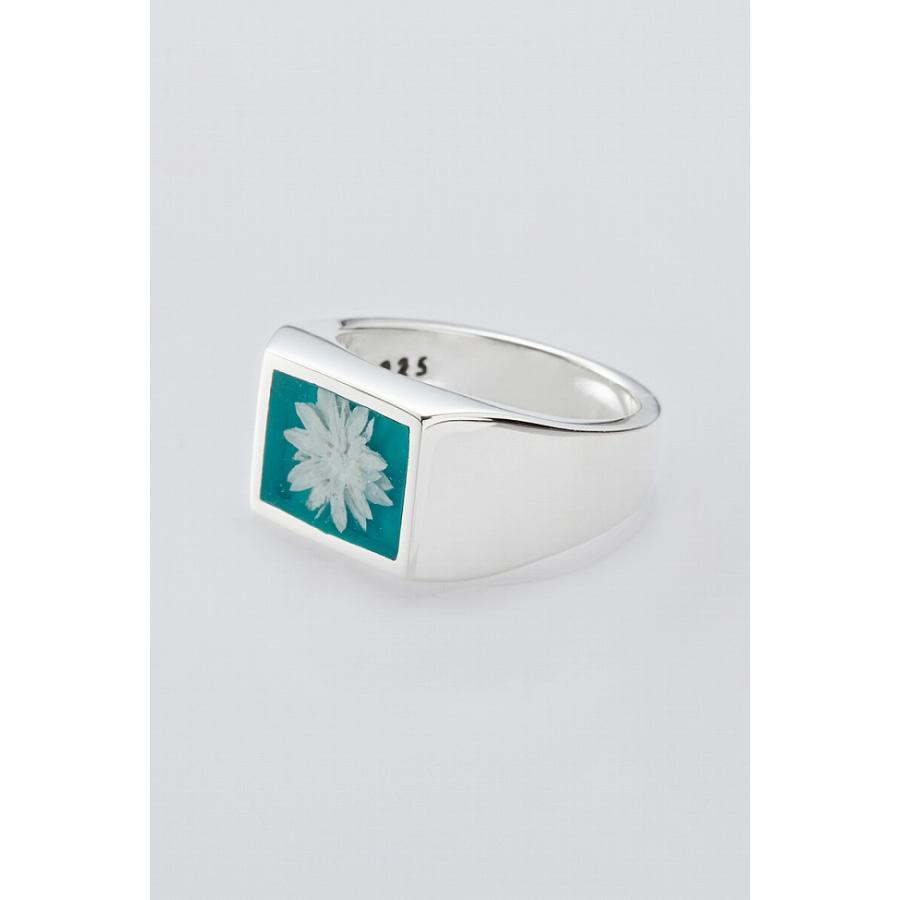 XOLO XOLO(ショロ) Signet Ring with Teal Flower シグネットリング