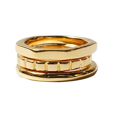 XOLO XOLO(ショロ) Triple with Cushion Ring -Gold- トリプルウィズ