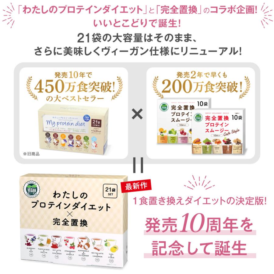 わたしのプロテインダイエット×完全置換 63食 セット ダイエット