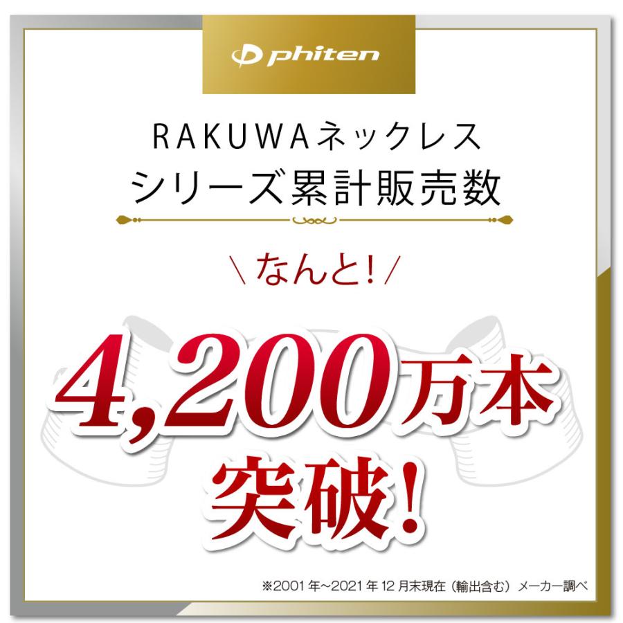 送料無料 ギフト 肩こりに ファイテン RAKUWA磁気チタンネックレス X100 Vタイプ ジュエリーシリーズ  装着部位のこり及び血行の改善 | Phiten | 03