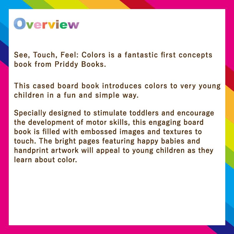 【洋書】シー・タッチ・フィール カラー [ロジャー・プリディ] See Touch Feel: Colors [Roger Priddy] 色 感覚 絵本｜womensfitness｜02
