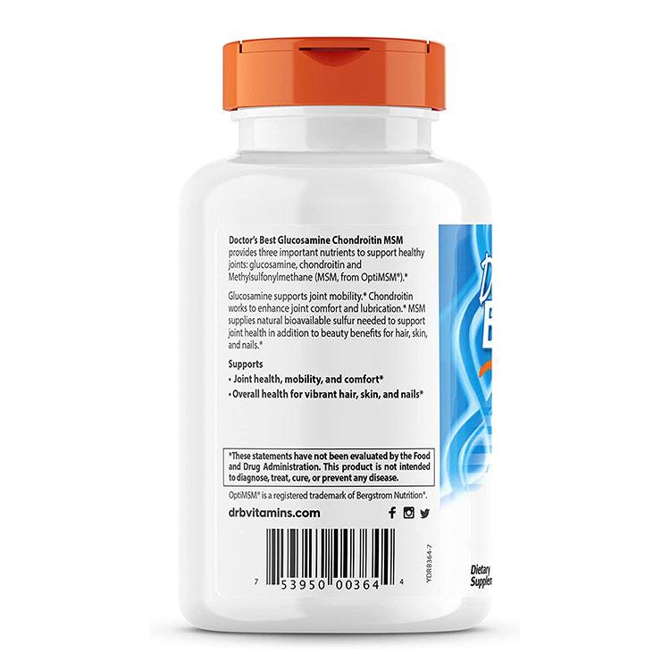 ドクターズベスト グルコサミン コンドロイチン MSM 360粒 サプリメント カプセル Doctor's BEST Glucosamine Chondroitin [お得サイズ]｜womensfitness｜03