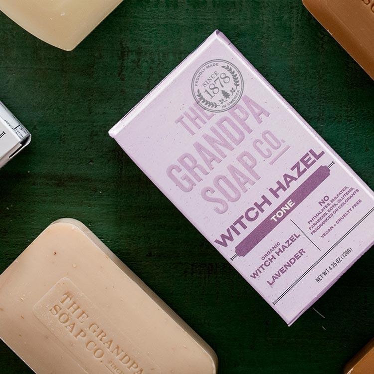 グランパソープカンパニー ウィッチヘーゼル バーソープ 固形石鹸 ラベンダー 120g (4.25oz) The Grandpa Soap Company Witch Hazel Bar Soap｜womensfitness｜13