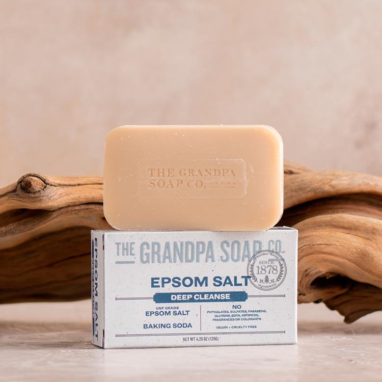 グランパソープカンパニー エプソムソルト バーソープ ミント シトラス 固形石鹸 120g (4.25oz) The Grandpa Soap Company Epsom Salt Bar Soap 天然｜womensfitness｜09